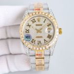 ROLEX Replica Diamond Bezel Nano Technology Sapphire Glass White Gold 41MM Watch